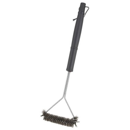 OMAHA Wide Head Grill Brush, 634 W Brush, Stainless Steel Bristle, Stainless Steel Bristle, 18 in L BBQ-37143